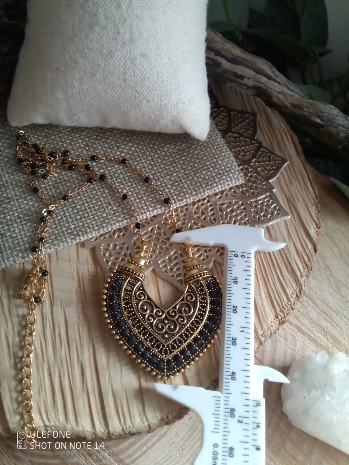 Collar oriental de hilo de algodón negro – photo 2